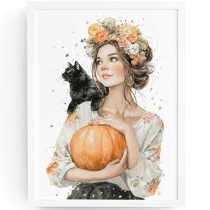 Enchanting Autumn - Fall Theme Wall Art Print Poster Unframed, Thanksgiving Gift
